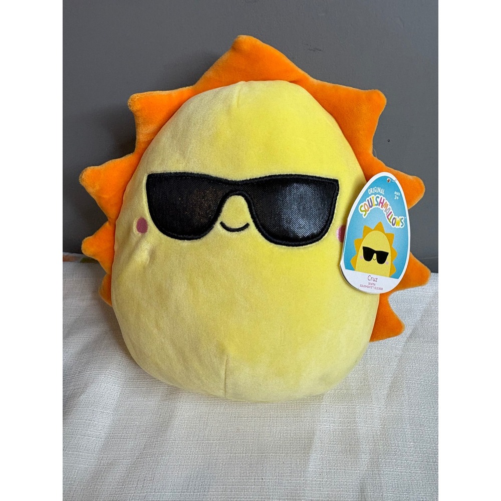 Squishmallows Cruz the Sun 8 Inch Yellow Plush with Sunglasses NWT S8-#756